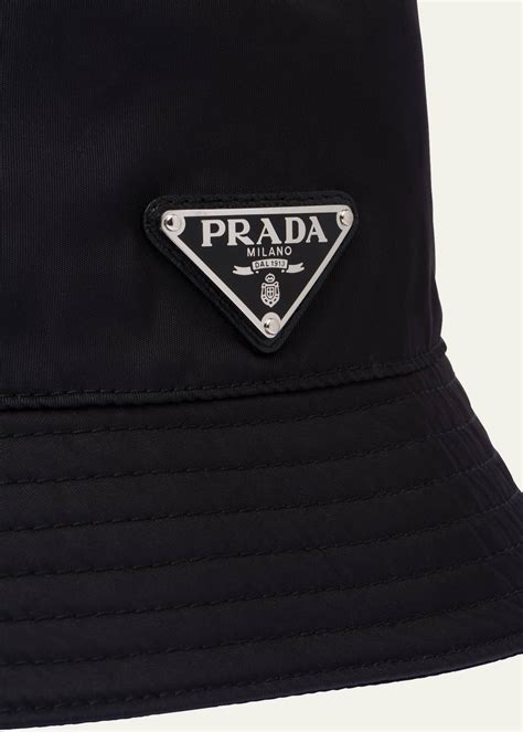 prada logo nylon bucket hat